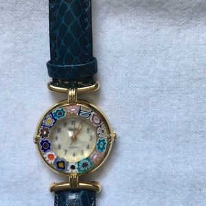 COPY - Murano Glass  Watch Blue Hand Made In Italy